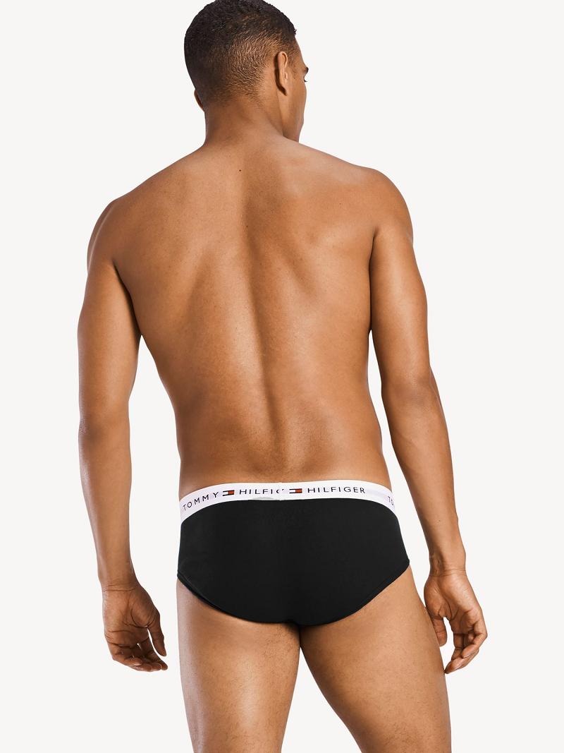 Férfi Tommy Hilfiger Pamut classics brief 6pk Briefs Fekete | HU 1327QMA